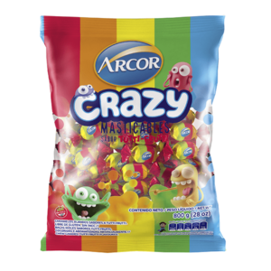 Crazy Masticables sabor Tutti Frutti Arcor