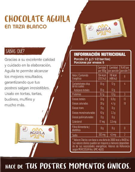 Chocolate Taza Águila Blanco