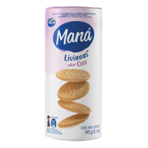 Galletitas Maná Livianas sabor Coco 145gr.