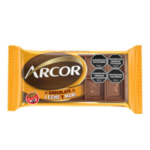 Chocolate Arcor Leche con maní