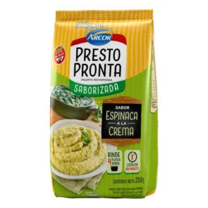 Polenta Presto Pronta sabor Espinaca a la Crema