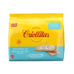 Tostadas de Arroz Sin Sal Criollitas