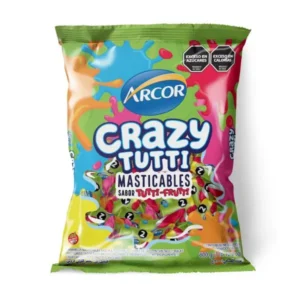 Caramelos Arcor Crazy sabor Tutti Frutti