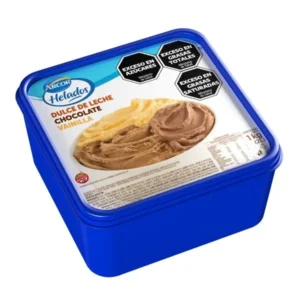 Balde Helado Tres Cremas sabores Dulce de Leche, Chocolate y Vainilla