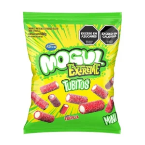 Gomitas Mogul Extreme Mini Tubitos de Frutilla