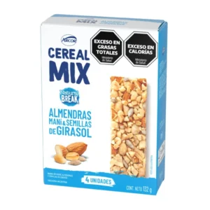 Arcor en Casa - Pack Barra Cereal Mix Almendras, Semillas de Girasol y Maní Pack Barra Cereal Mix Almendras, Semillas de Girasol y Maní