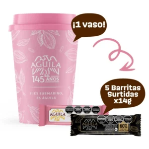 Arcor en Casa - Vaso Aguila Aniversario con Barritas Aguila Surtidas Arcor en Casa - Vaso Aguila Aniversario con Barritas Aguila Surtidas