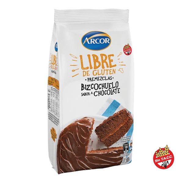 Bizcochuelo Arcor Chocolate SIN TACC