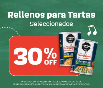 30% Off en Rellenos para Tartas Febrero 2026