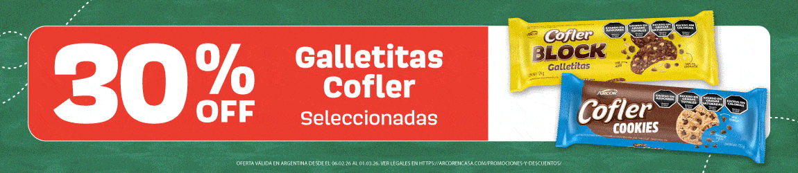 30% Off en Galletitas Cofler Febrero 2026