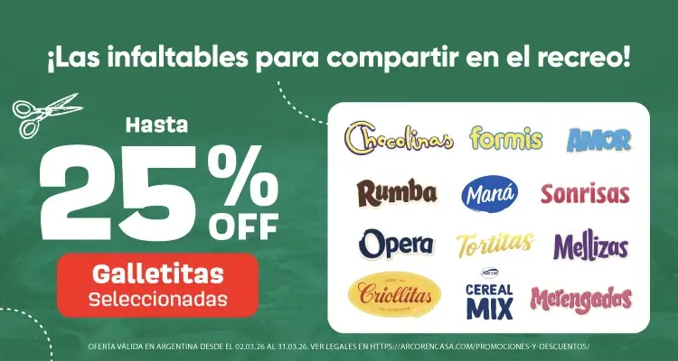 Hasta 25% Off en Galletitas Marzo 2026