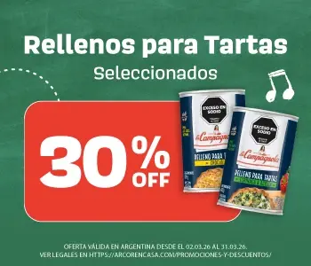 30% Off en Rellenos para Tartas Marzo 2026